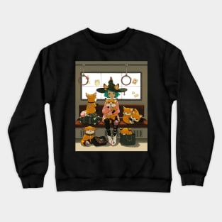 Witch and her foxes Crewneck Sweatshirt